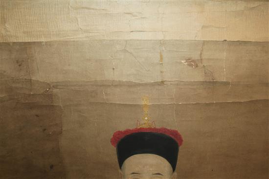 Two Chinese scroll paintings, Qing dynasty, image 106 x 55.5cm